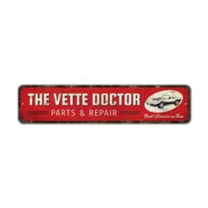 The-Vette-Doctor-Premium-Quality-Rustic-Metal-Sign-2