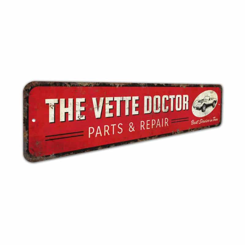 The-Vette-Doctor-Premium-Quality-Rustic-Metal-Sign-3