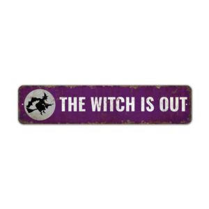 The-Witch-Is-Out-Premium-Quality-Rustic-Metal-Sign-2