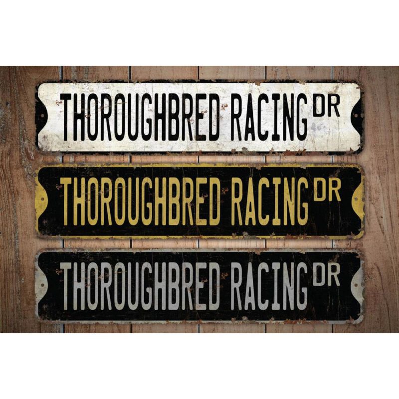 Thoroughbred-Racing-Premium-Quality-Rustic-Metal-Sign-Images