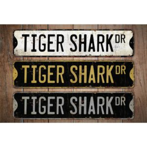 Tiger-Shark-Premium-Quality-Rustic-Metal-Sign-Images