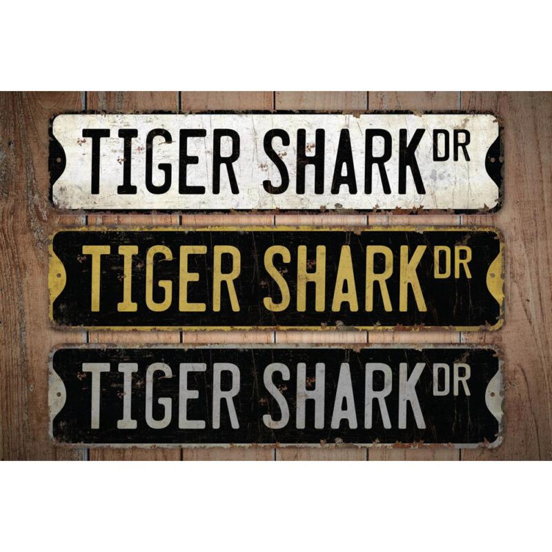 Tiger-Shark-Premium-Quality-Rustic-Metal-Sign-Images