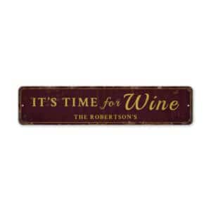 Time-For-Wine-Sign-Premium-Quality-Rustic-Metal-Sign-2-1