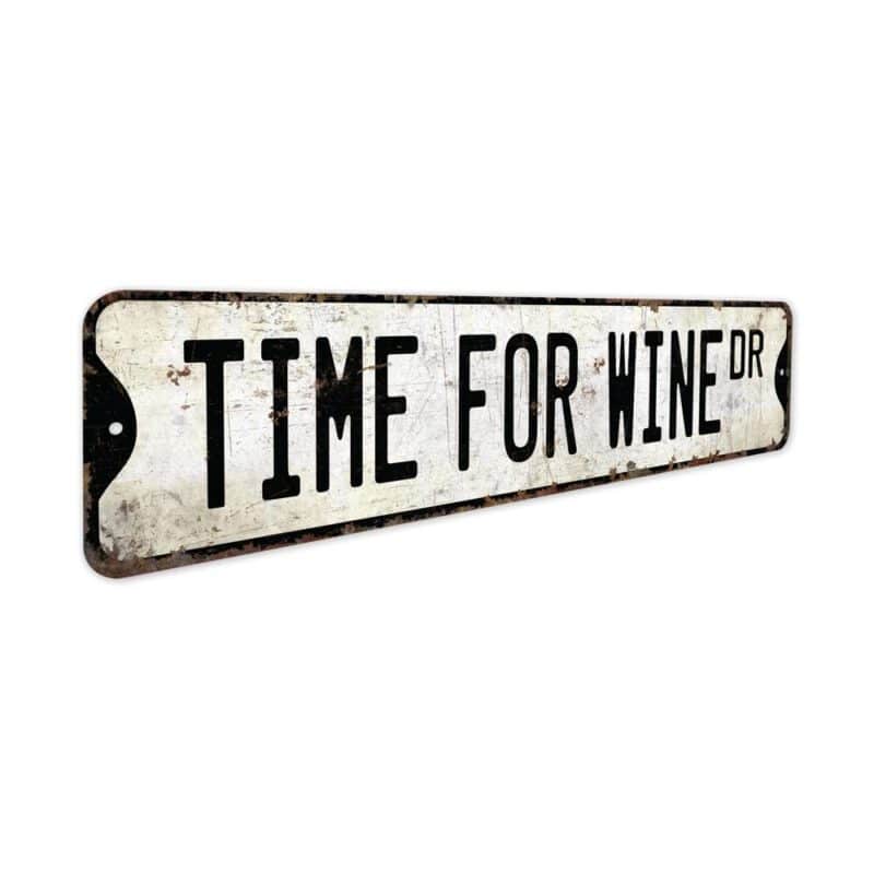 Time-For-Wine-Sign-Premium-Quality-Rustic-Metal-Sign-3