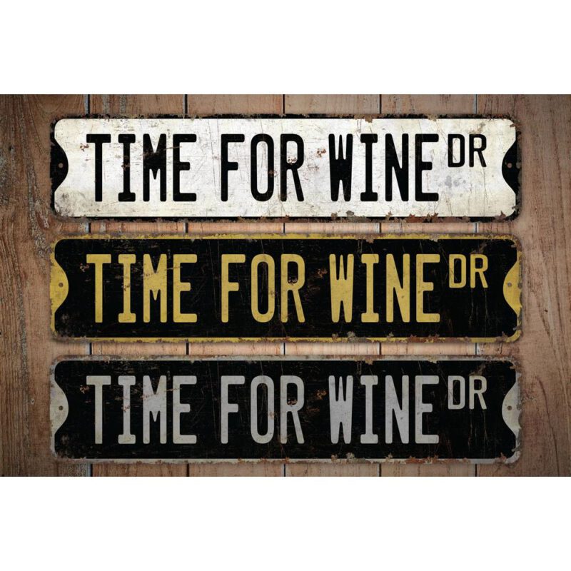 Time-For-Wine-Sign-Premium-Quality-Rustic-Metal-Sign-Images