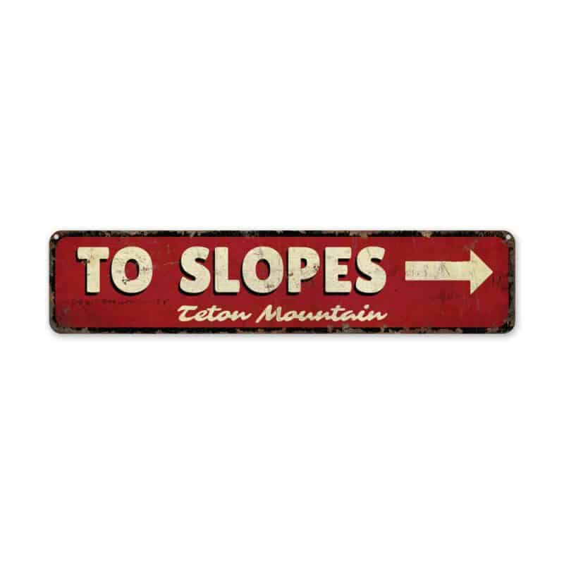 To-Slopes-Sign-Premium-Quality-Rustic-Metal-Sign-2