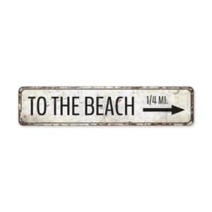 To-The-Beach-Arrow-Premium-Quality-Rustic-Metal-Sign-2-2