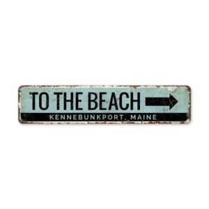 To-The-Beach-Arrow-Premium-Quality-Rustic-Metal-Sign-2-3