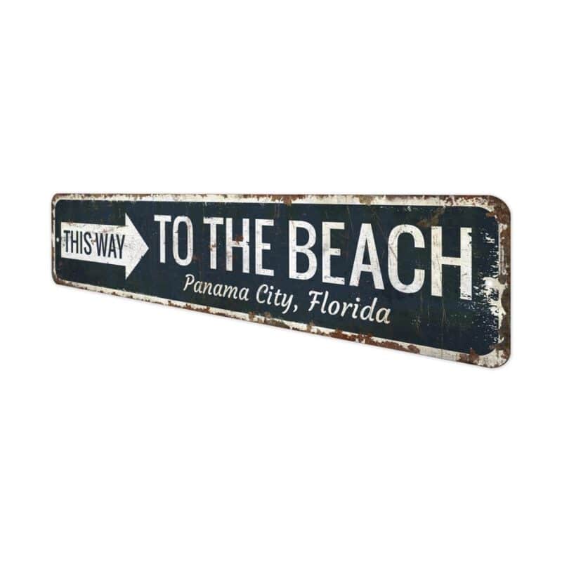 To-The-Beach-Arrow-Premium-Quality-Rustic-Metal-Sign-4-1