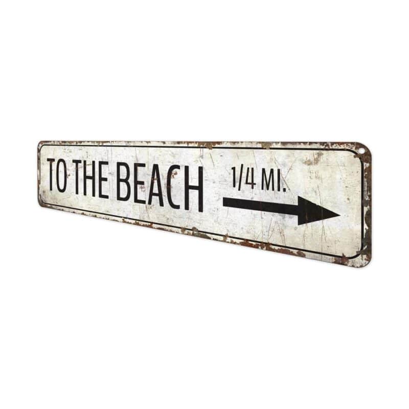 To-The-Beach-Arrow-Premium-Quality-Rustic-Metal-Sign-4-2