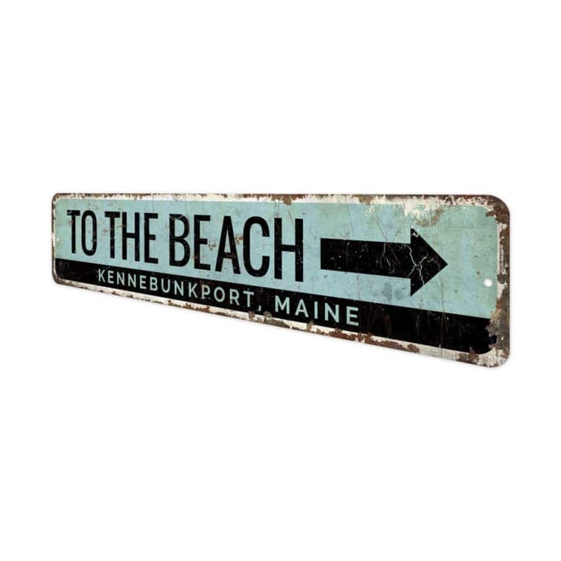 To-The-Beach-Arrow-Premium-Quality-Rustic-Metal-Sign-4-3