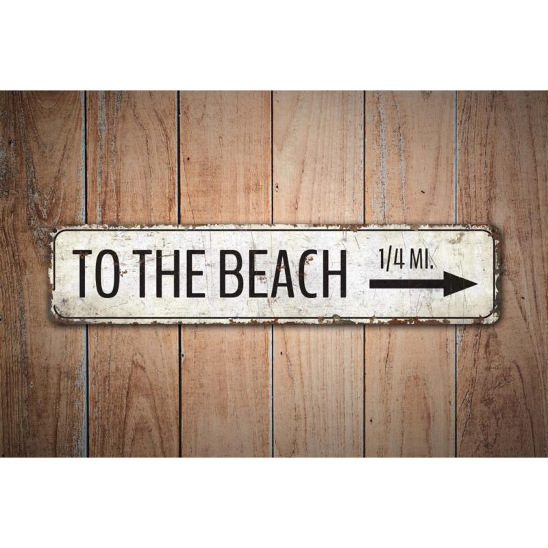 To-The-Beach-Arrow-Premium-Quality-Rustic-Metal-Sign-Images-2