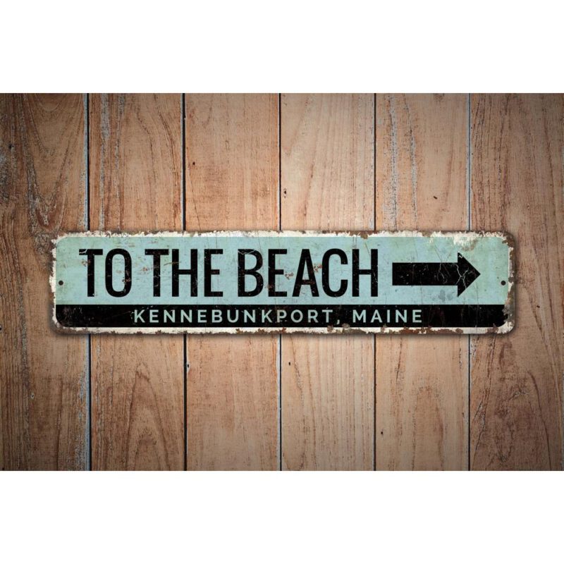 To-The-Beach-Arrow-Premium-Quality-Rustic-Metal-Sign-Images-3