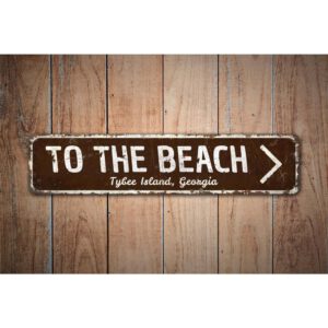 To-The-Beach-Arrow-Premium-Quality-Rustic-Metal-Sign-Images