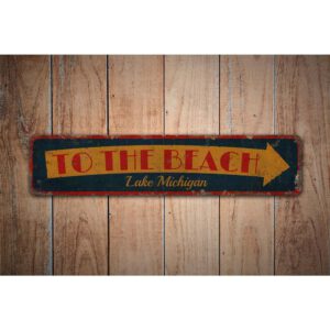 To-The-Beach-Arrow-Premium-Quality-Rustic-Metal-Sign-Images-4