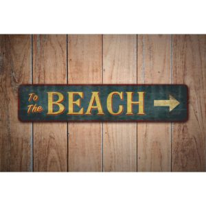 To-The-Beach-Sign-Premium-Quality-Rustic-Metal-Sign-Images