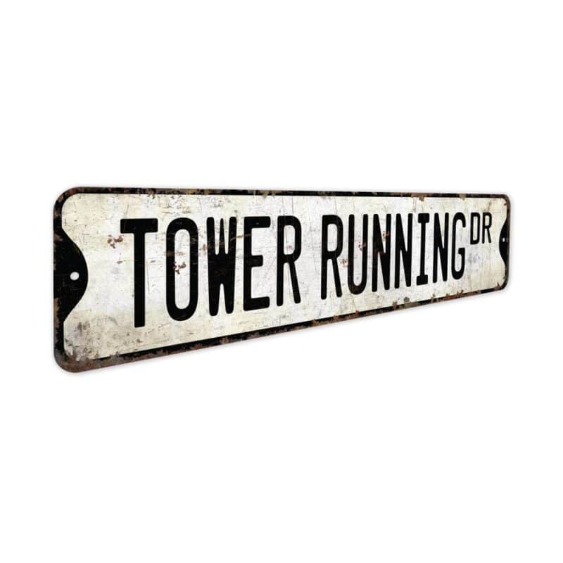 Tower-Running-Premium-Quality-Rustic-Metal-Sign-3