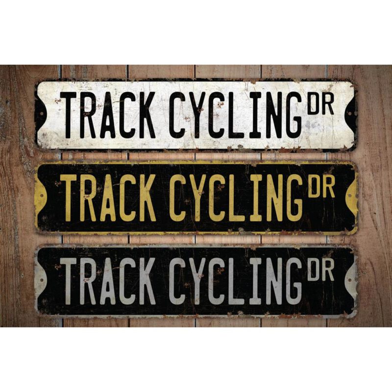 Track-Cycling-Premium-Quality-Rustic-Metal-Sign-Images