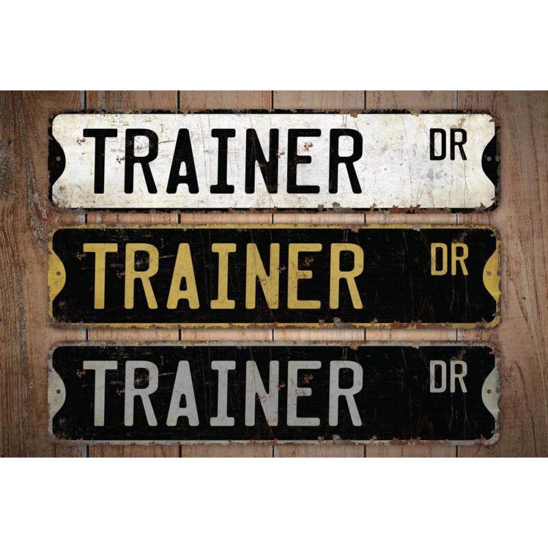 Trainer-Premium-Quality-Rustic-Metal-Sign-Images