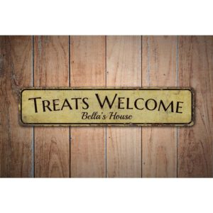 Treats-Welcome-Premium-Quality-Rustic-Metal-Sign-Images