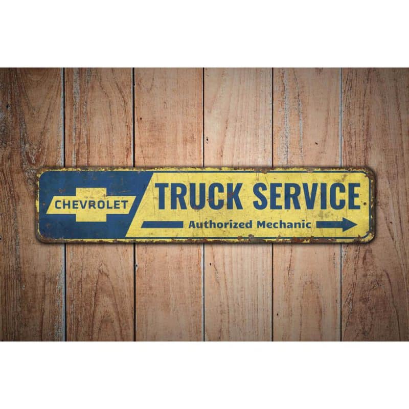 Truck-Service-Sign-Premium-Quality-Rustic-Metal-Sign-Images