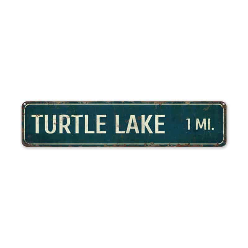 Turtle-Lake-Mileage-Premium-Quality-Rustic-Metal-Sign-2