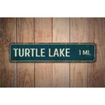 Turtle-Lake-Mileage-Premium-Quality-Rustic-Metal-Sign-Images