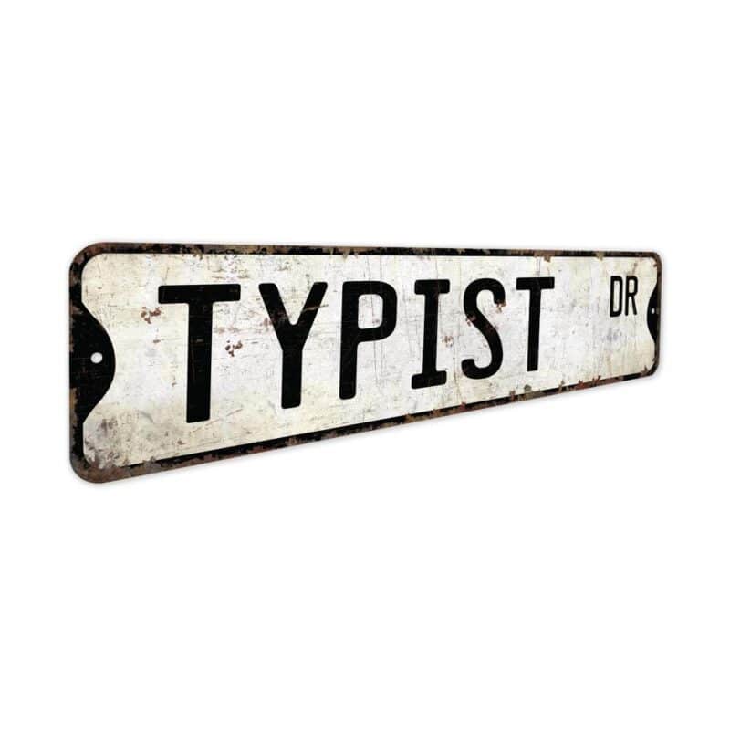 Typist-Premium-Quality-Rustic-Metal-Sign-3