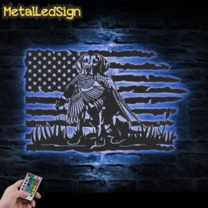 US-Flag-Pheasant-English-Pointer-Dog-Hunting-Metal-Wall-Art-LED-Light-3.jpg