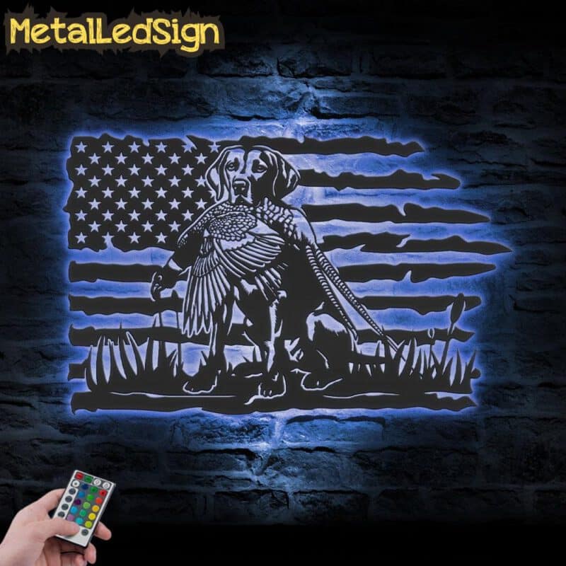 US-Flag-Pheasant-English-Pointer-Dog-Hunting-Metal-Wall-Art-LED-Light-3.jpg