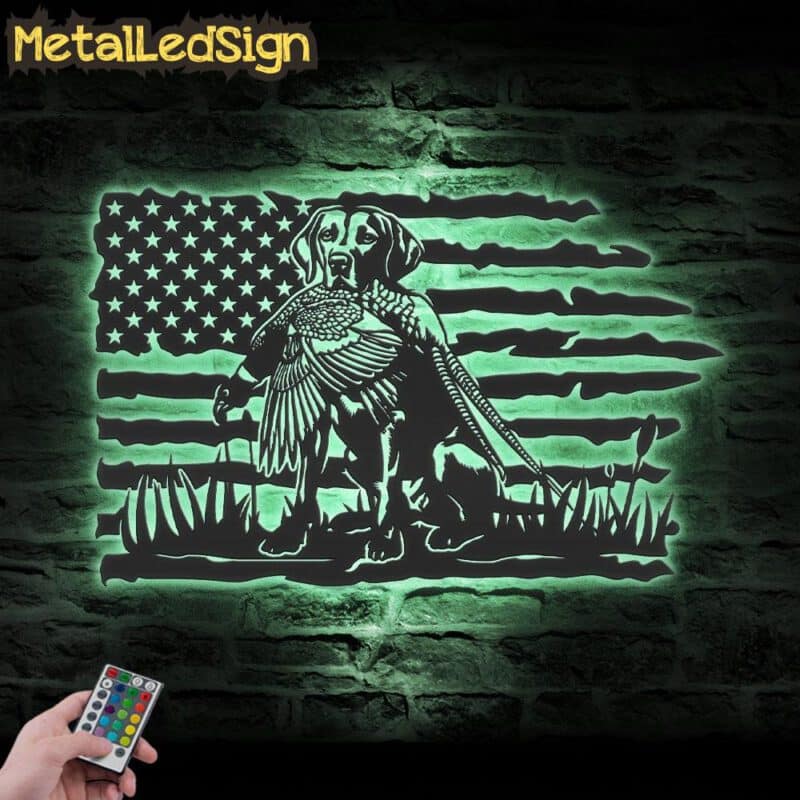 US-Flag-Pheasant-English-Pointer-Dog-Hunting-Metal-Wall-Art-LED-Light-7.jpg