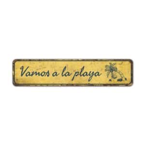 Vamos-a-la-playa-Premium-Quality-Rustic-Metal-Sign-2