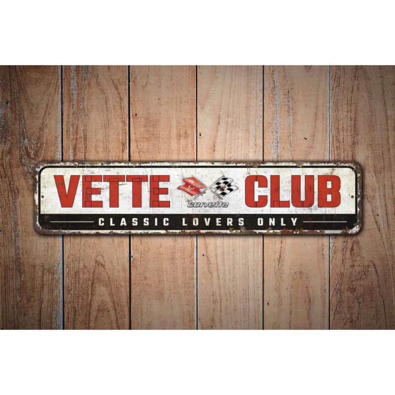 Vette-Club-Sign-Premium-Quality-Rustic-Metal-Sign-Images