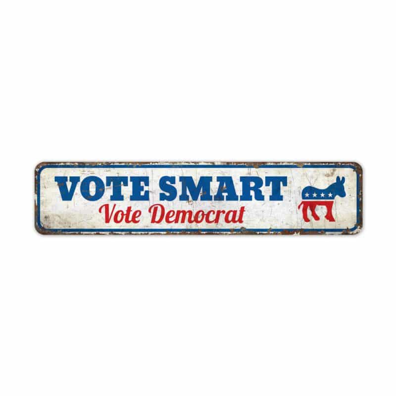 Vote-Democrat-Premium-Quality-Rustic-Metal-Sign-2-2