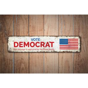 Vote-Democrat-Premium-Quality-Rustic-Metal-Sign-Images