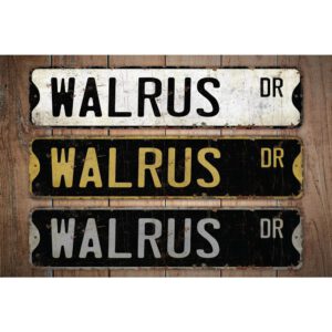 Walrus-Premium-Quality-Rustic-Metal-Sign-Images