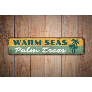 Warm-Seas-and-Palm-Trees-Premium-Quality-Rustic-Metal-Sign-Images