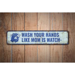 Wash-Your-Hands-Premium-Quality-Rustic-Metal-Sign-Images