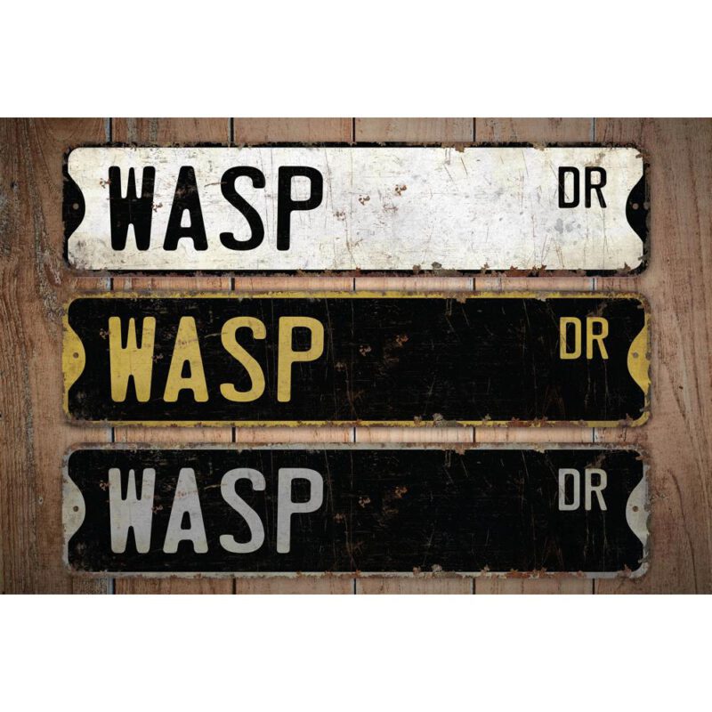 Wasp-Premium-Quality-Rustic-Metal-Sign-Images