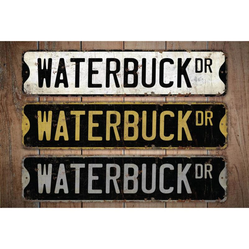 Waterbuck-Premium-Quality-Rustic-Metal-Sign-Images