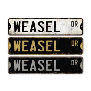 Weasel-Premium-Quality-Rustic-Metal-Sign-2