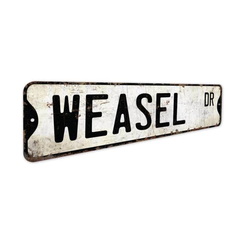 Weasel-Premium-Quality-Rustic-Metal-Sign-3