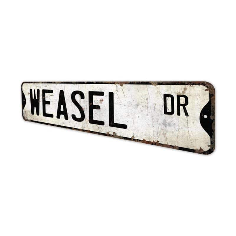 Weasel-Premium-Quality-Rustic-Metal-Sign-4