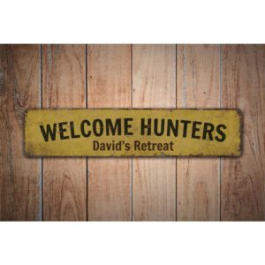 Welcome-Hunters-Premium-Quality-Rustic-Metal-Sign-Images