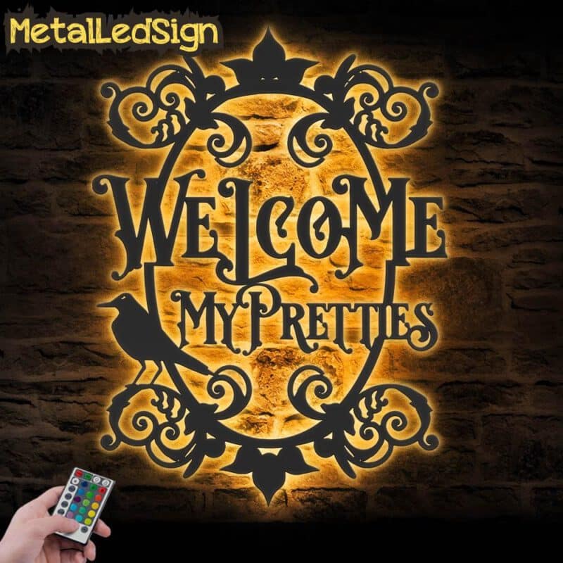 Welcome-My-Pretties-Metal-Wall-Art-With-Led-Lights-Images-2.jpg