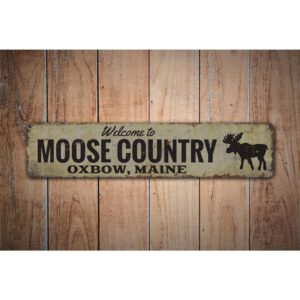 Welcome-To-Moose-Country-Premium-Quality-Rustic-Metal-Sign-Images