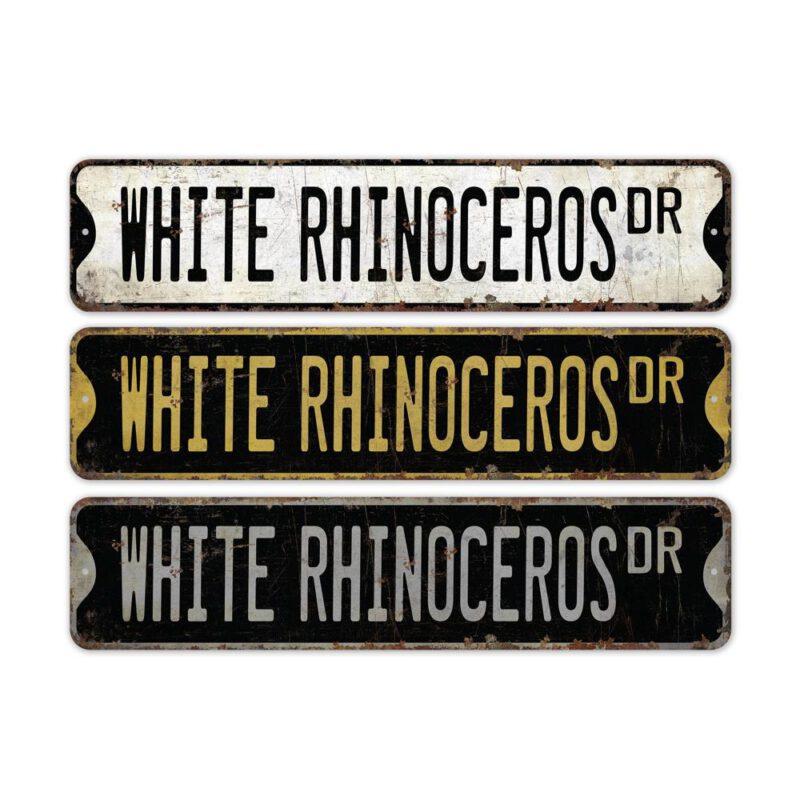 White-Rhinoceros-Premium-Quality-Rustic-Metal-Sign-2