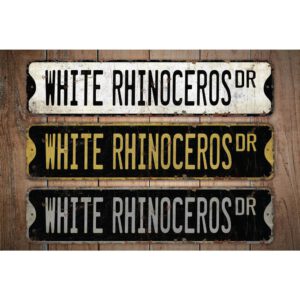 White-Rhinoceros-Premium-Quality-Rustic-Metal-Sign-Images