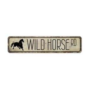 Wild-Horse-Road-Sign-Premium-Quality-Rustic-Metal-Sign-2