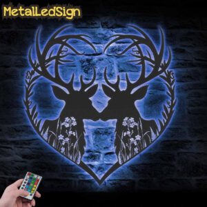 Wildflower-Couple-Deer-Heart-Love-Hunting-Metal-Wall-Art-LED-Light-3.jpg